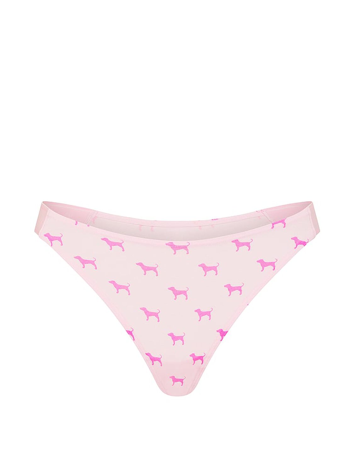 vs Pink Logo Cotton High-Leg Thong Panty Pink Tulip Dog 3 of 3 