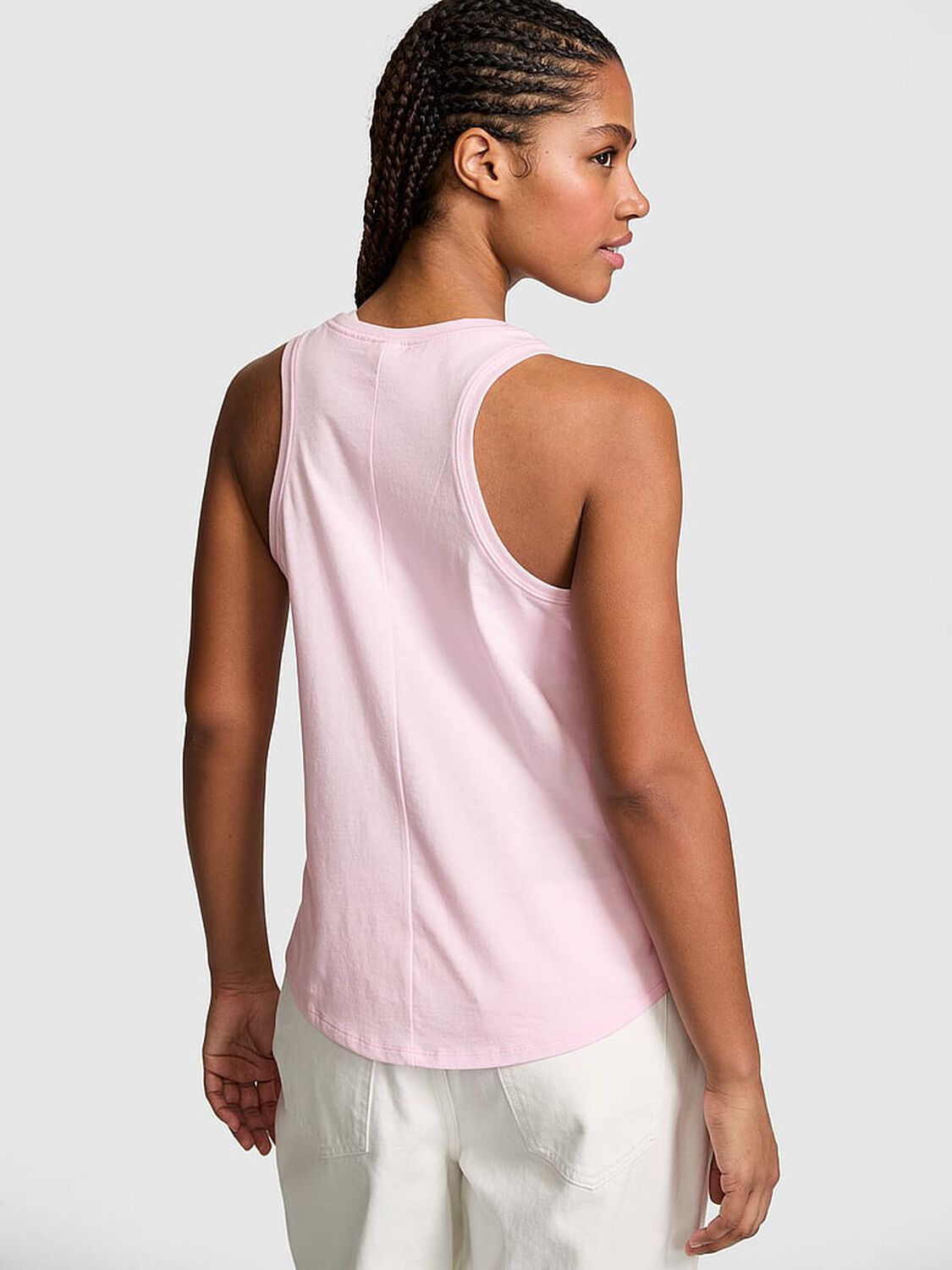 vs Pink Campus Cotton&trade; Tank Top Pink Tulip 2 of 3 