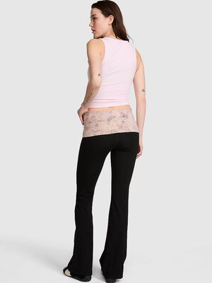 All-Day Cotton&trade; Foldover Flare Leggings
