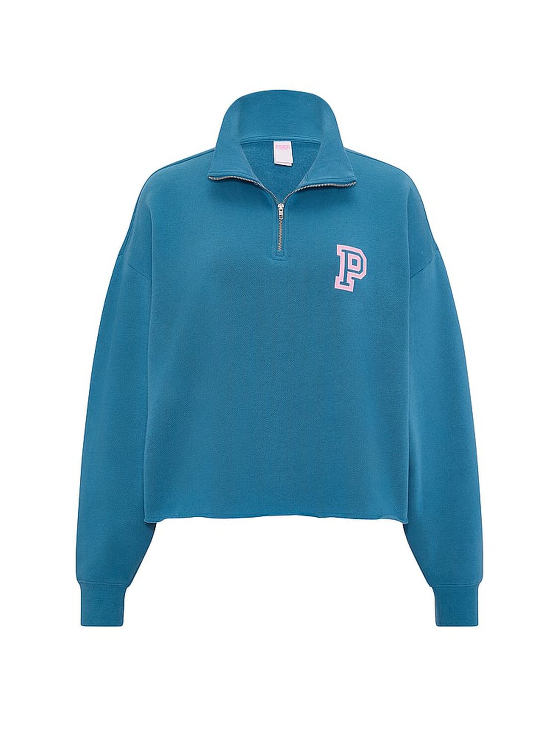 vs Pink Campus Fleece&trade; Quarter-Zip Straight-Cut Sweatshirt Varsity Blue 3 of 3 
