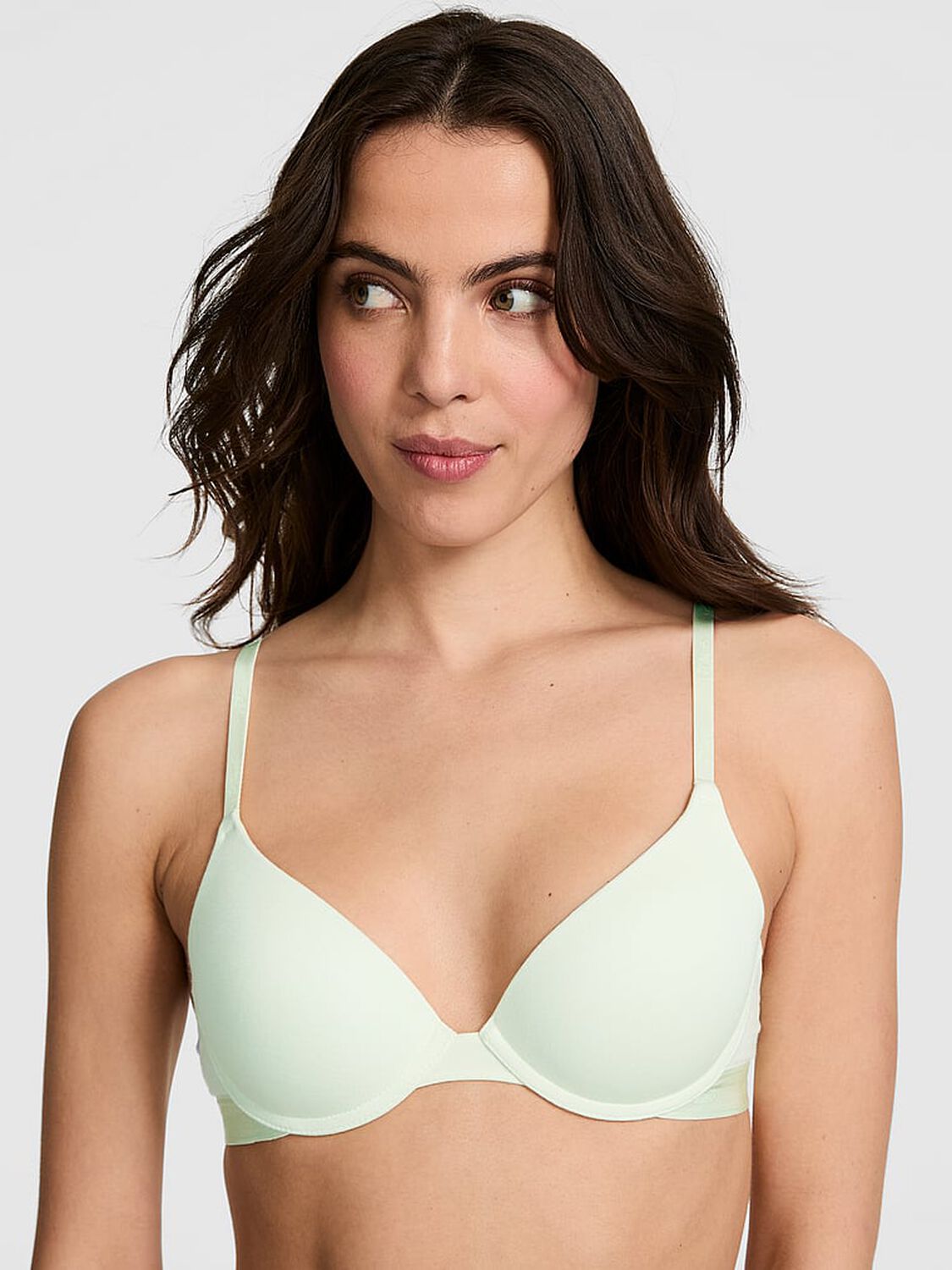 vs Pink Wear Everywhere Wear Everywhere Push-Up Bra Fresh Mint 1 of 2 