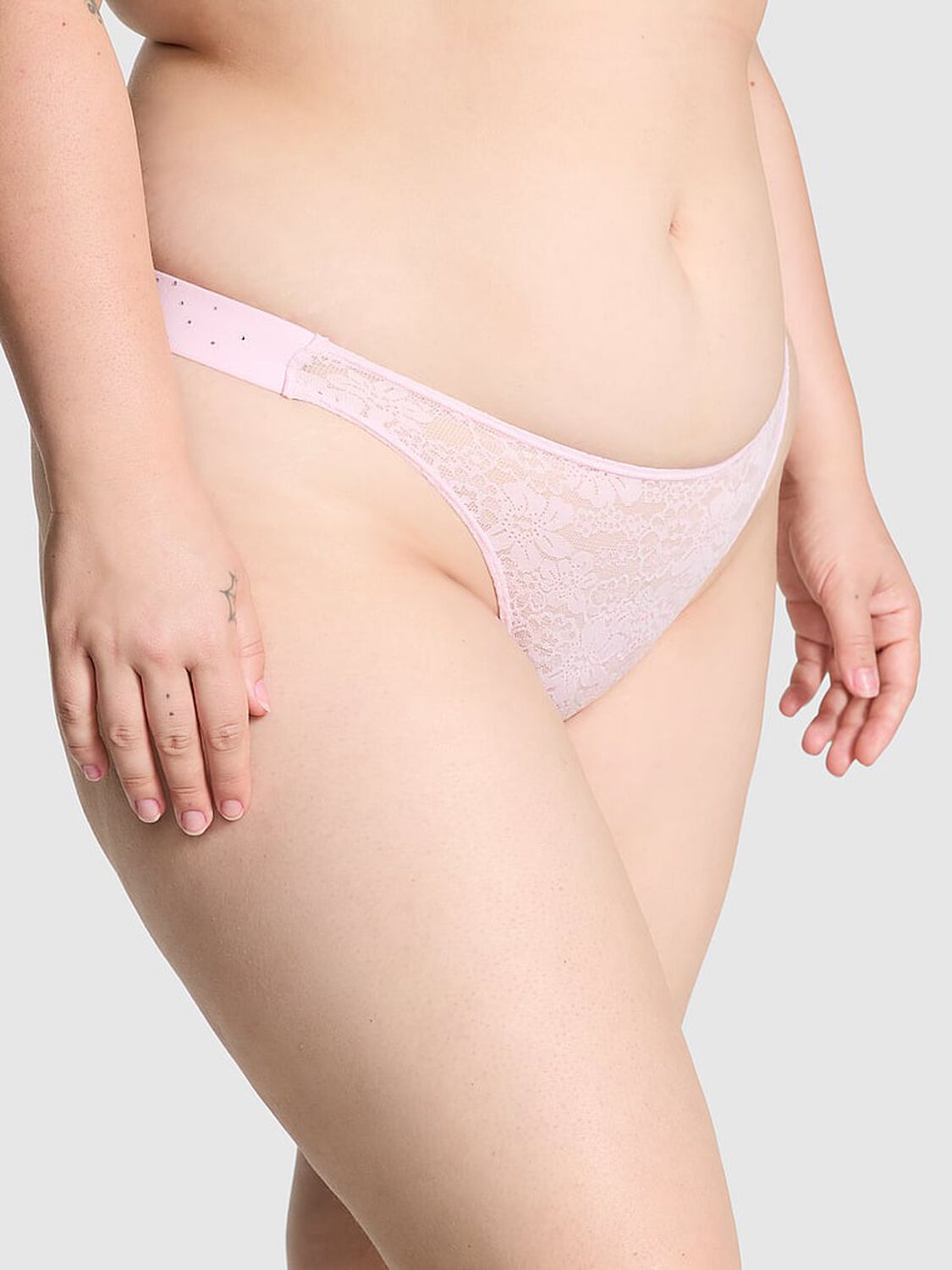 vs Pink Wink High-Leg Thong Panty Pink Tulip 1 of 3 