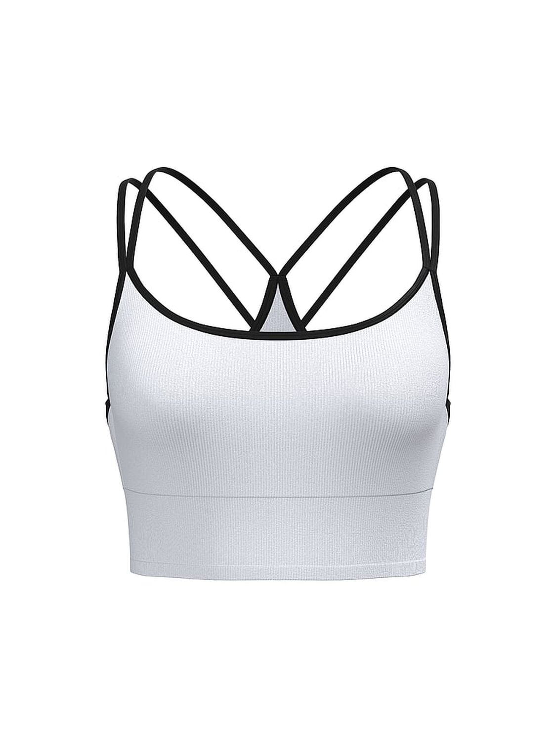 vs Pink Soft Seamless Strappy Sports Bra White 3 of 3 