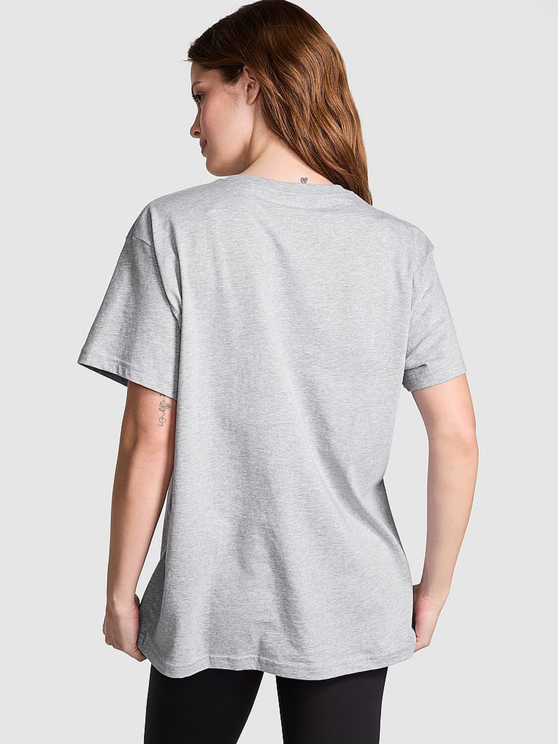 vs Pink Campus Cotton Tee Medium Heather Grey 2 of 3 