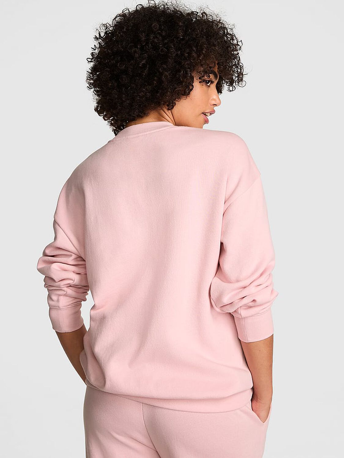 vs Pink Ivy Fleece Oversized Crew Sweatshirt Doll House 2 of 3 