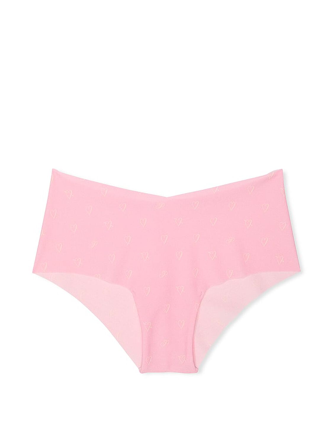 vs Pink No-Show Cheeky Panty Petal Pink Heart Print 3 of 3 