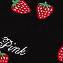 No-Show Thong Panty, Black Strawberry Print, swatch