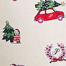 Flannel Sleep Pants, Winter White Christmas Cars, swatch