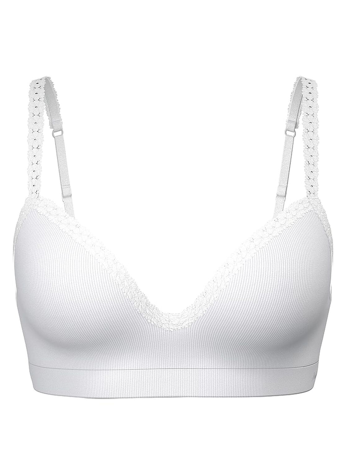 vs Pink Bralettes & Bra Tops Seamless Push-Up Wireless Bralette White 3 of 3 