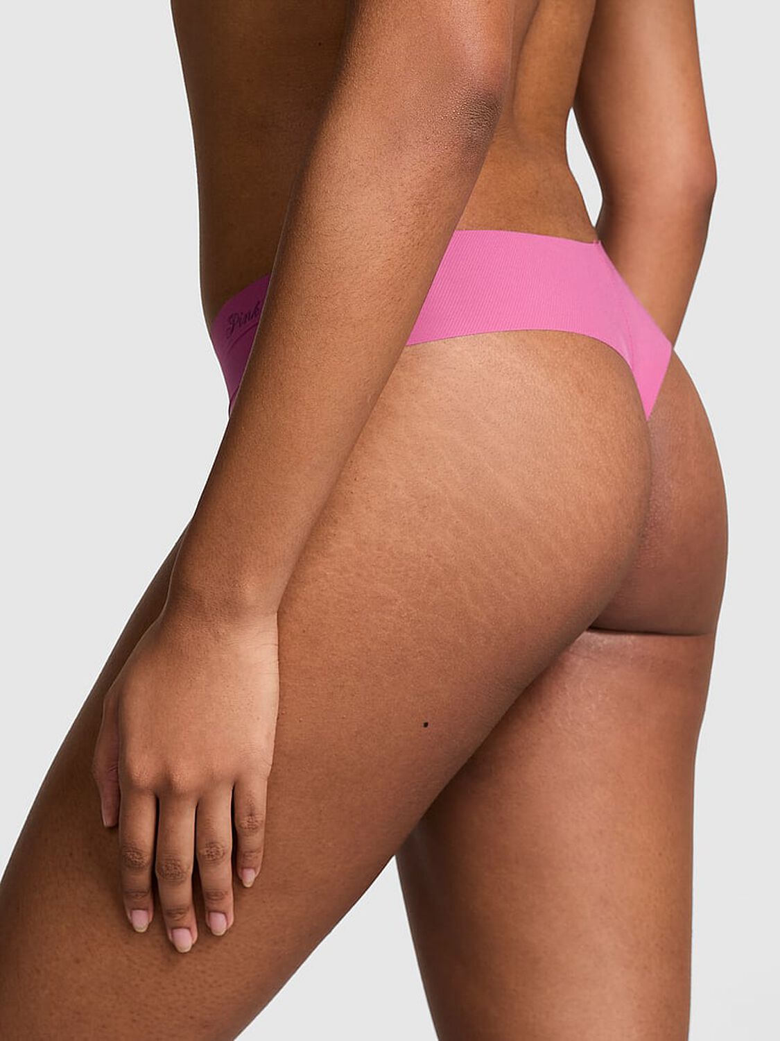 vs Pink No-Show Thong Panty Midnight Mauve 2 of 3 