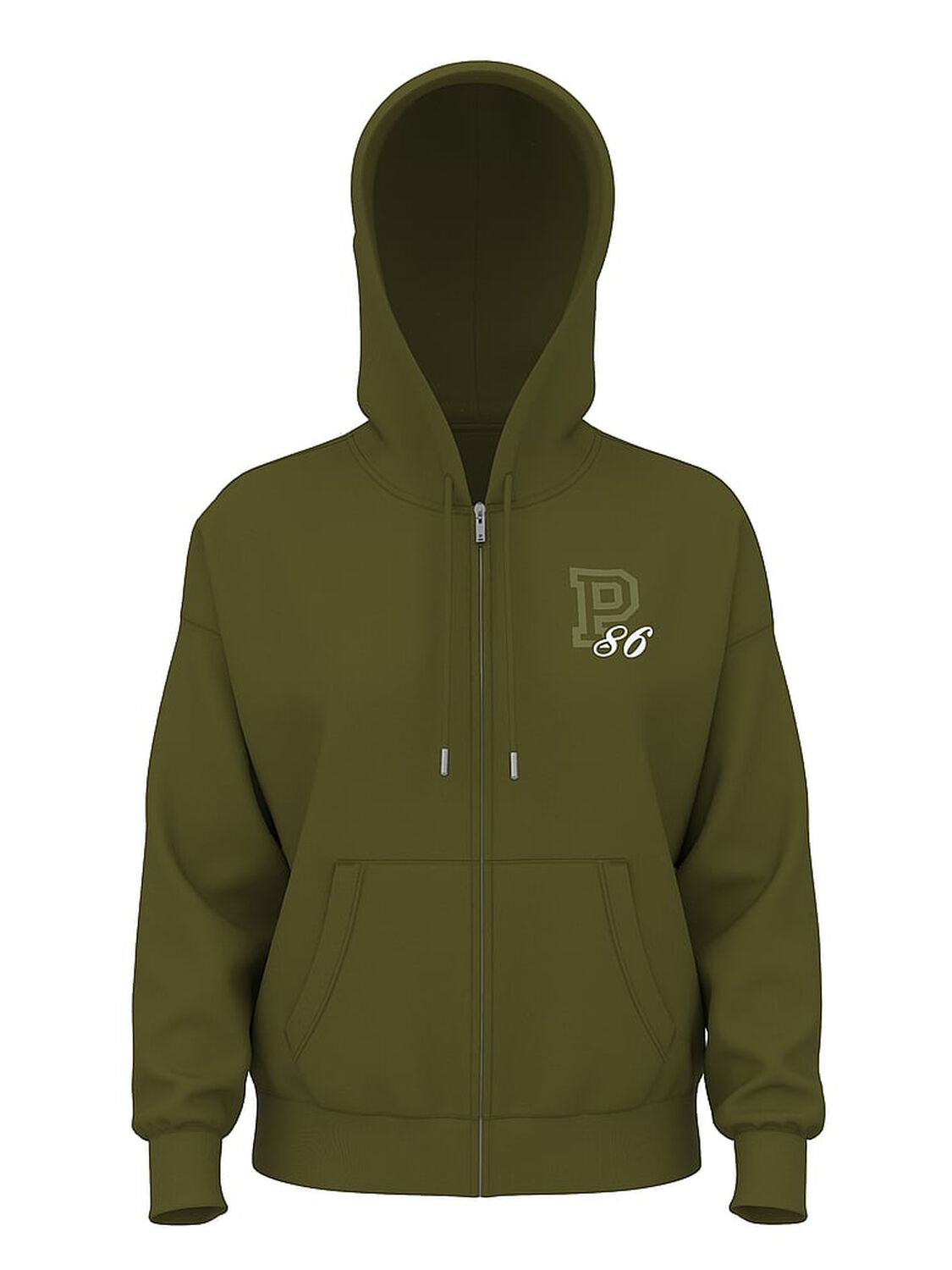 vs Pink Campus Fleece&trade; Full-Zip Hoodie Lizard Green Spring 3 of 3 