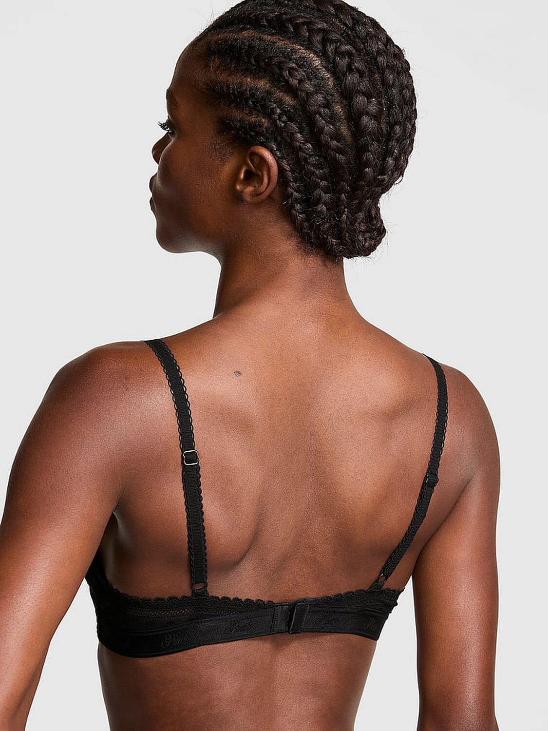 vs Pink Wink Lightly Lined Balconette Bra Pure Black 2 of 4 