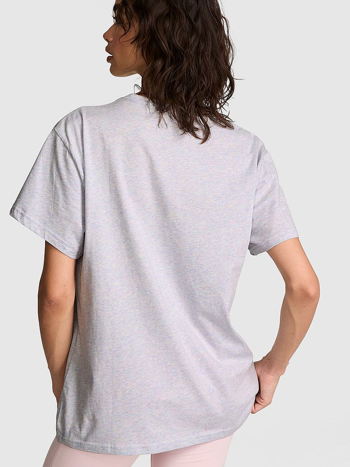vs Pink Campus Cotton&trade; Tee Heather Cloud Rainbow 2 of 3 