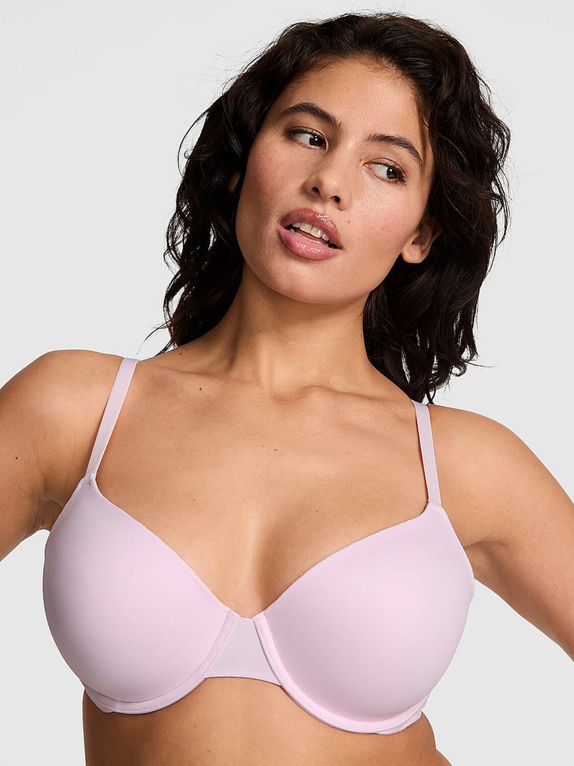 vs Pink Wear Everywhere Wear Everywhere Lightly Lined T-Shirt Bra Pink Tulip 1 of 3 