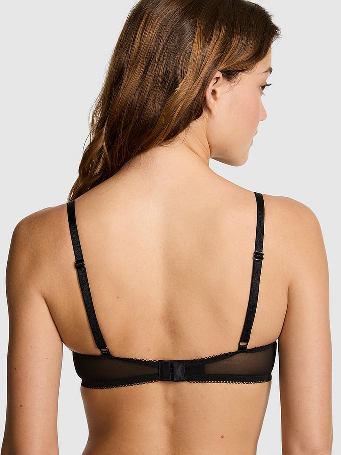 vs Pink Wink Wink Lightly Lined Plunge Bra Black 2 of 3 