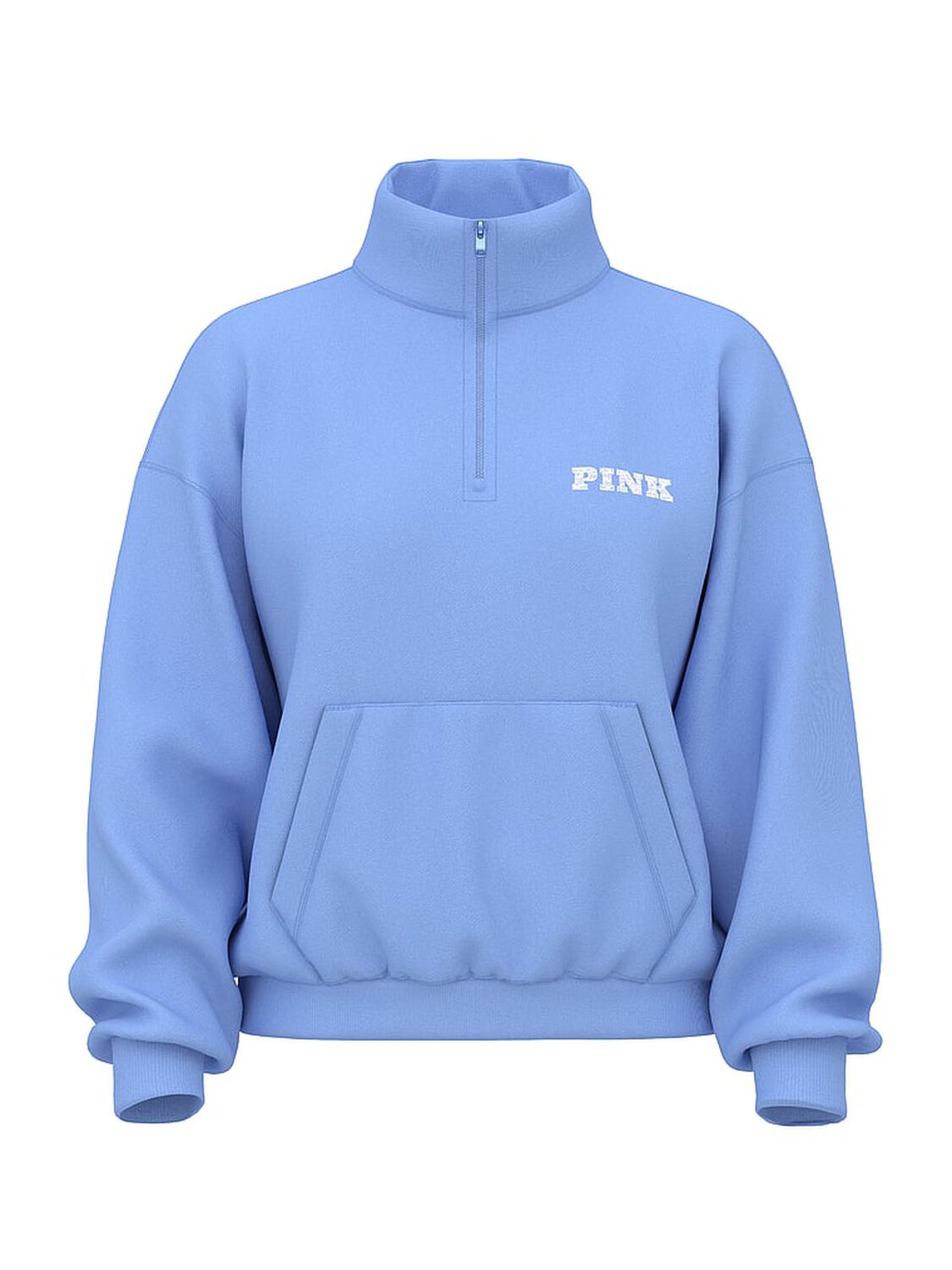 vs Pink Ivy Fleece Quarter-Zip Sweatshirt Seascape Blue 3 of 3 