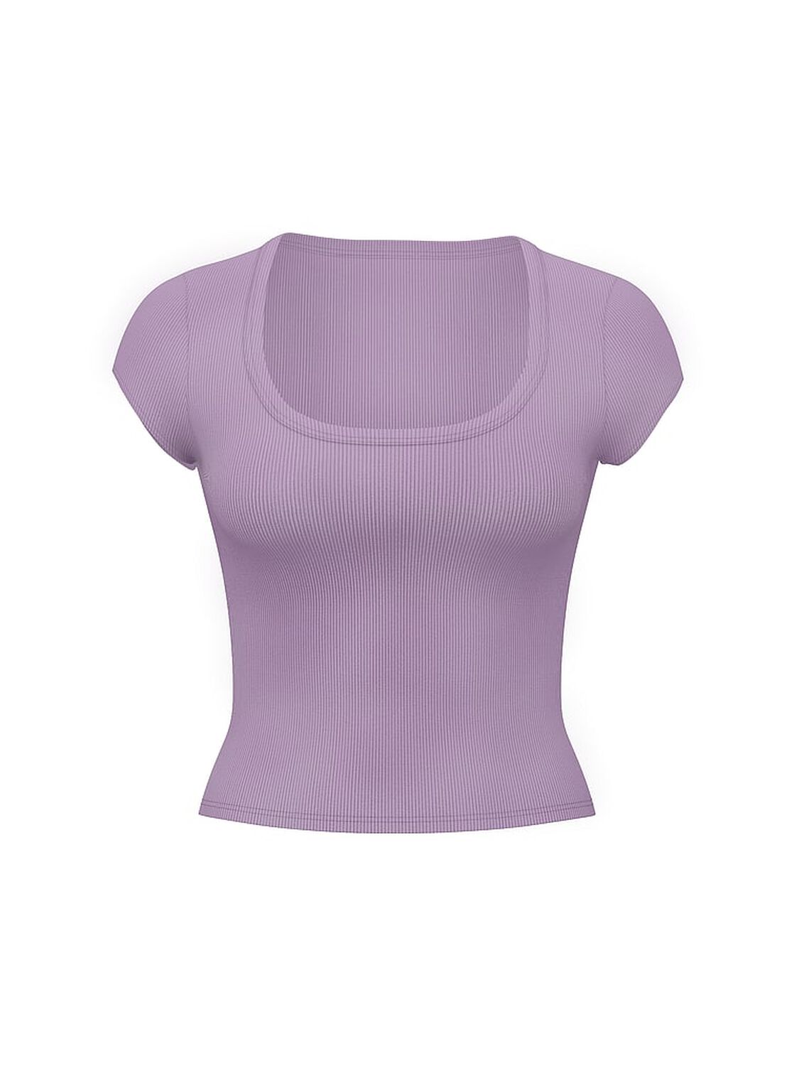 vs Pink Vintage Ribbed Scoop Tee Frozen Plum 1 of 2 