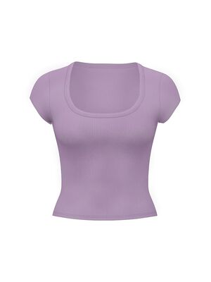 Vintage Ribbed Scoop Tee