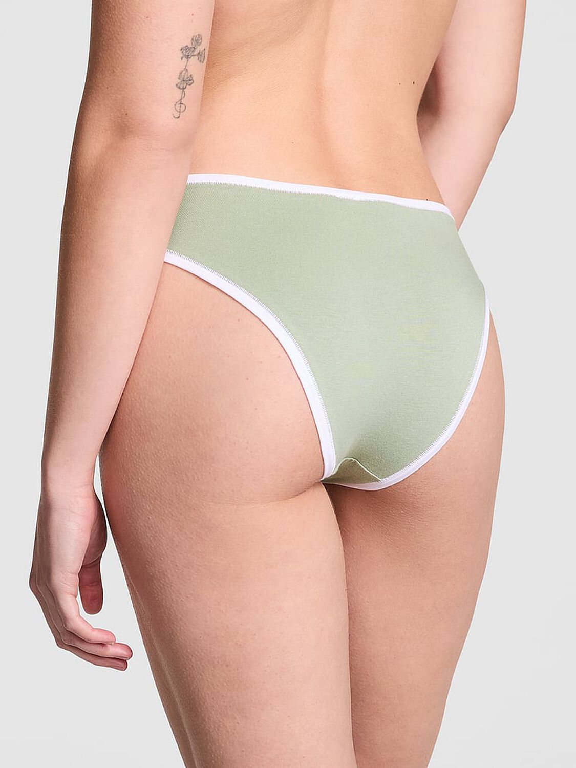 vs Pink Cotton Cheeky Panty Green Garden P Laurel Graphic 2 of 2 