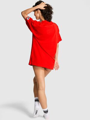 Cotton Oversized Side-Slit Sleepshirt