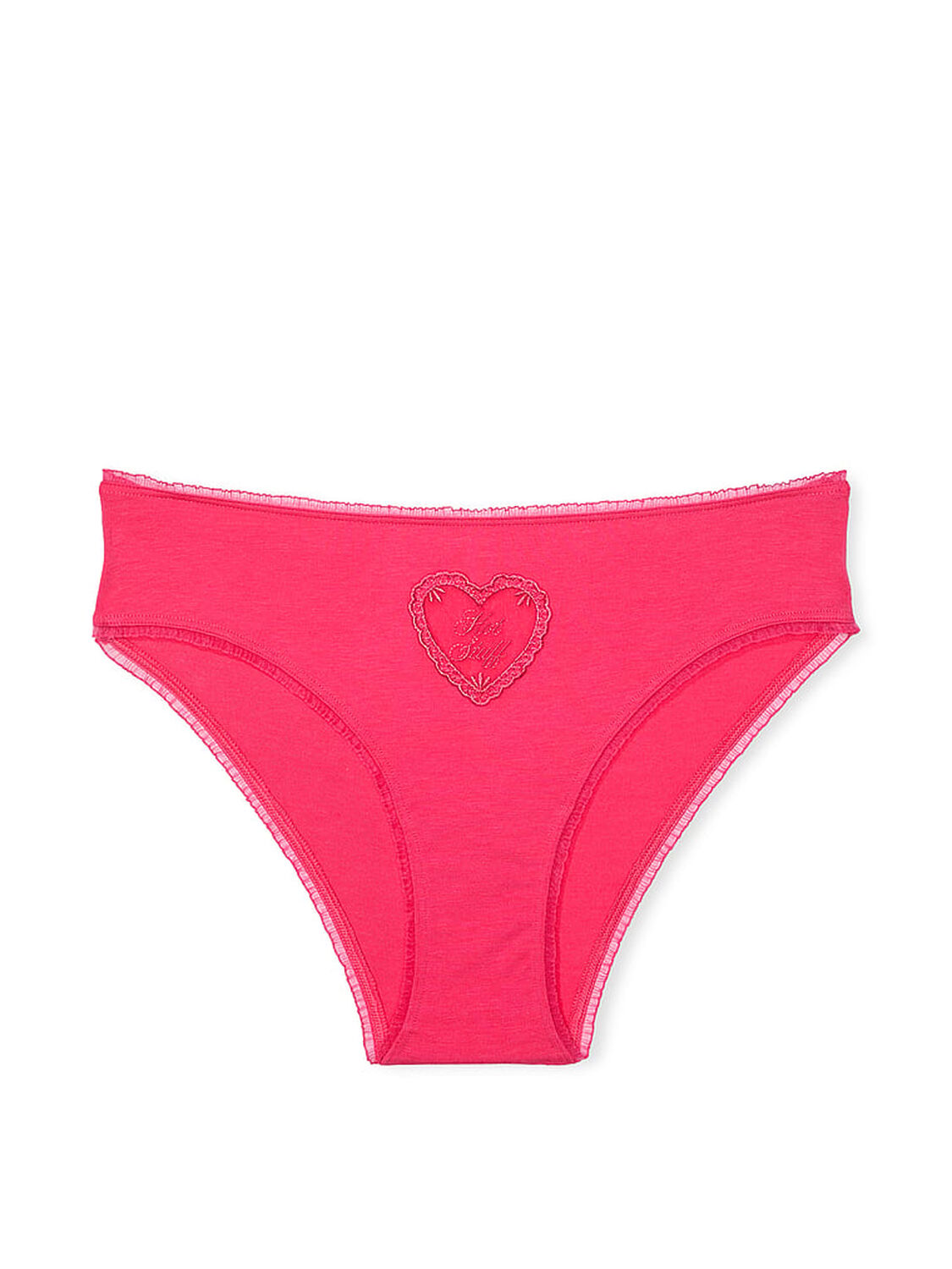 vs Pink Cotton Cheeky Panty Double Bubble Mesh Heart Graphic 1 of 1 