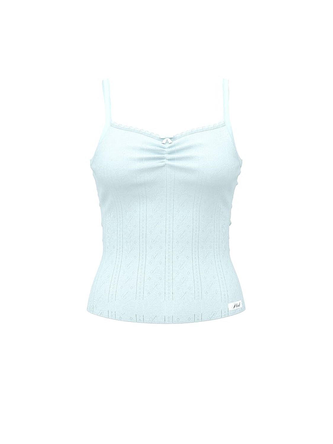 vs Pink Pointelle Sweetheart Cami Spray Blue 3 of 3 