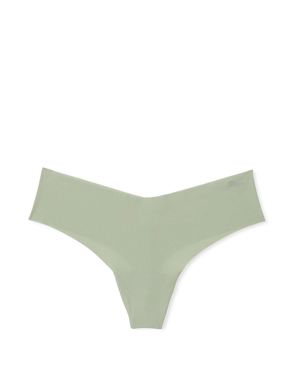 vs Pink No-Show Thong Panty Green Garden 2 of 2 