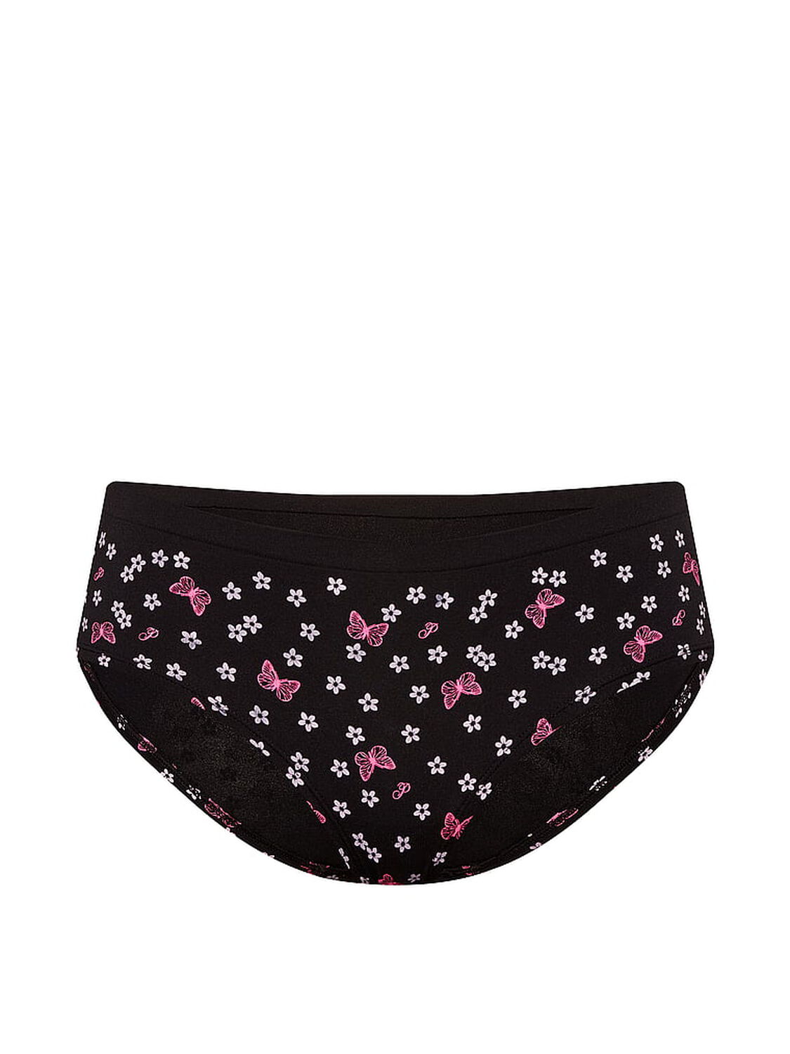 vs Pink Seamless Hiphugger Panty Black Butterfly Hibiscus Print 3 of 3 