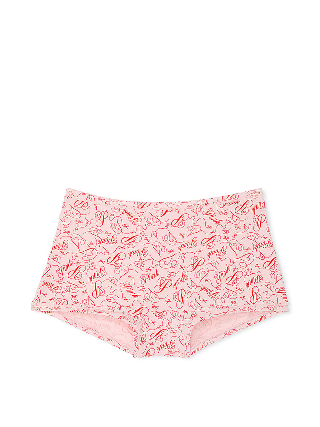vs Pink Cotton Boyshort Panty Angel Pink Script 1 of 2 
