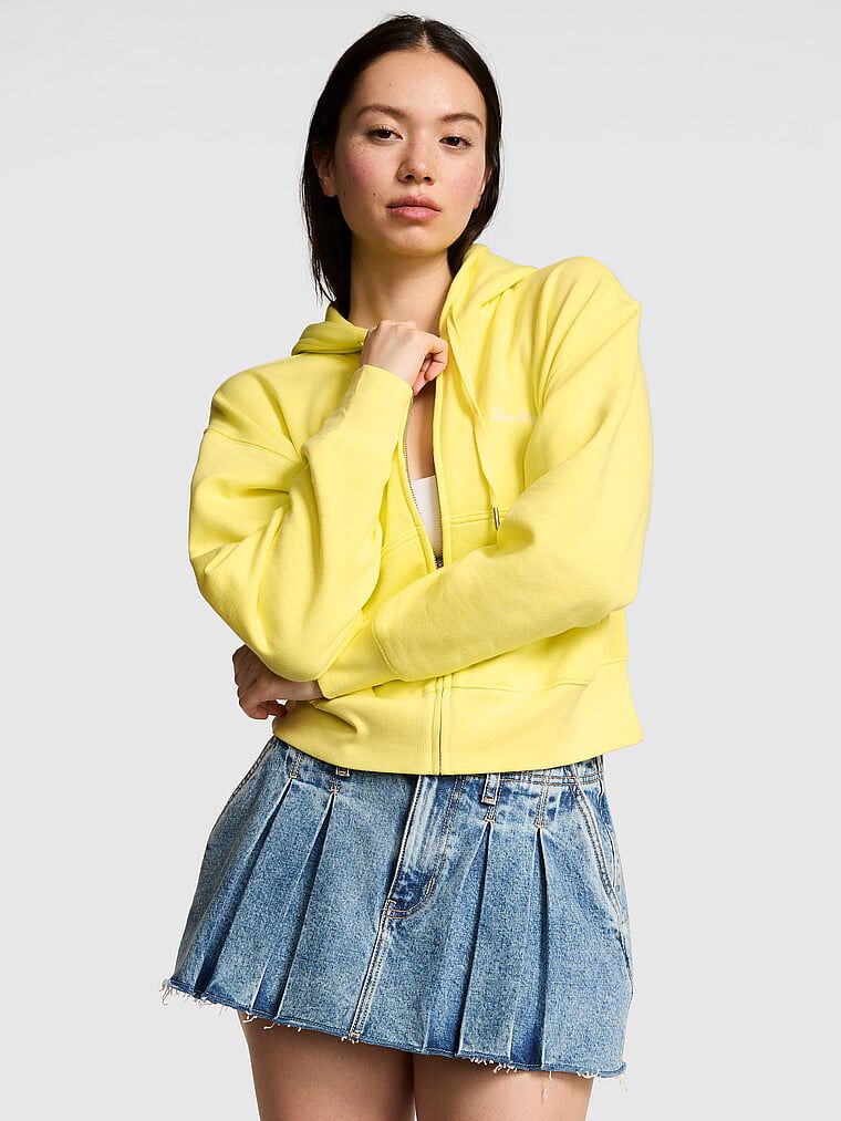 Campus Fleece™ Shrunken Full-Zip Hoodie Pineapple Ice XS