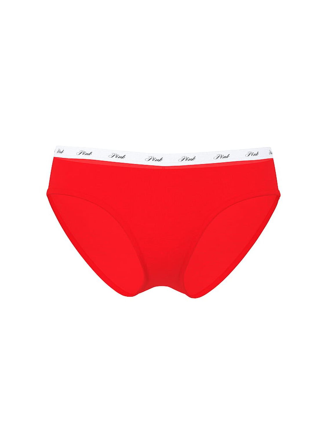 vs Pink Logo Cotton Hiphugger Panty Bright Vermillion 1 of 2 