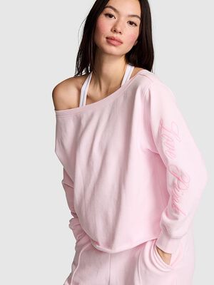 Campus Fleece&trade; Rib Off-The-Shoulder Sweatshirt
