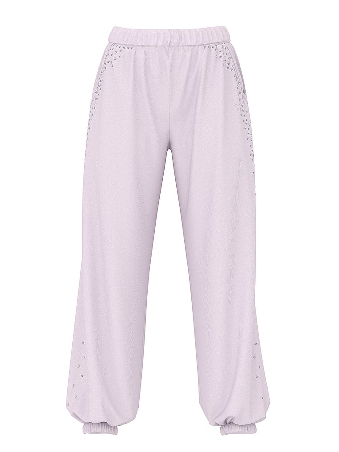 vs Pink Ivy Fleece Oversized Sweatpants Pink Tulip Studs 3 of 4 