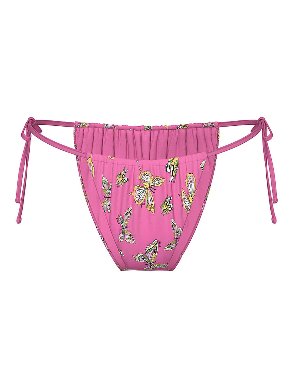 vs Pink Side-Tie Cheeky Bikini Bottom Limited Edition Pink Butterfly 3 of 3 