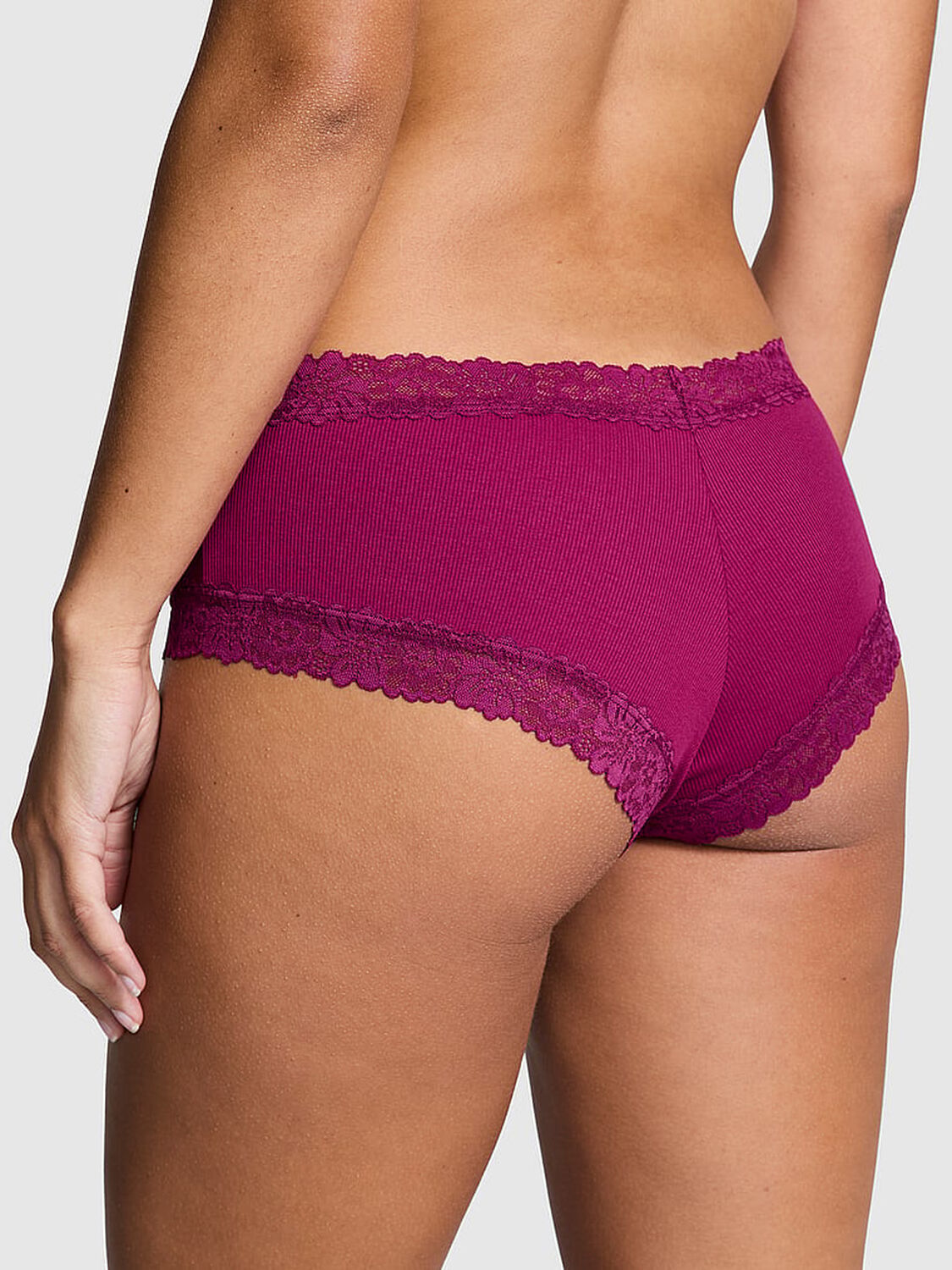 vs Pink Wink Lace-Trim Cheeky Panty Thriller 2 of 3 