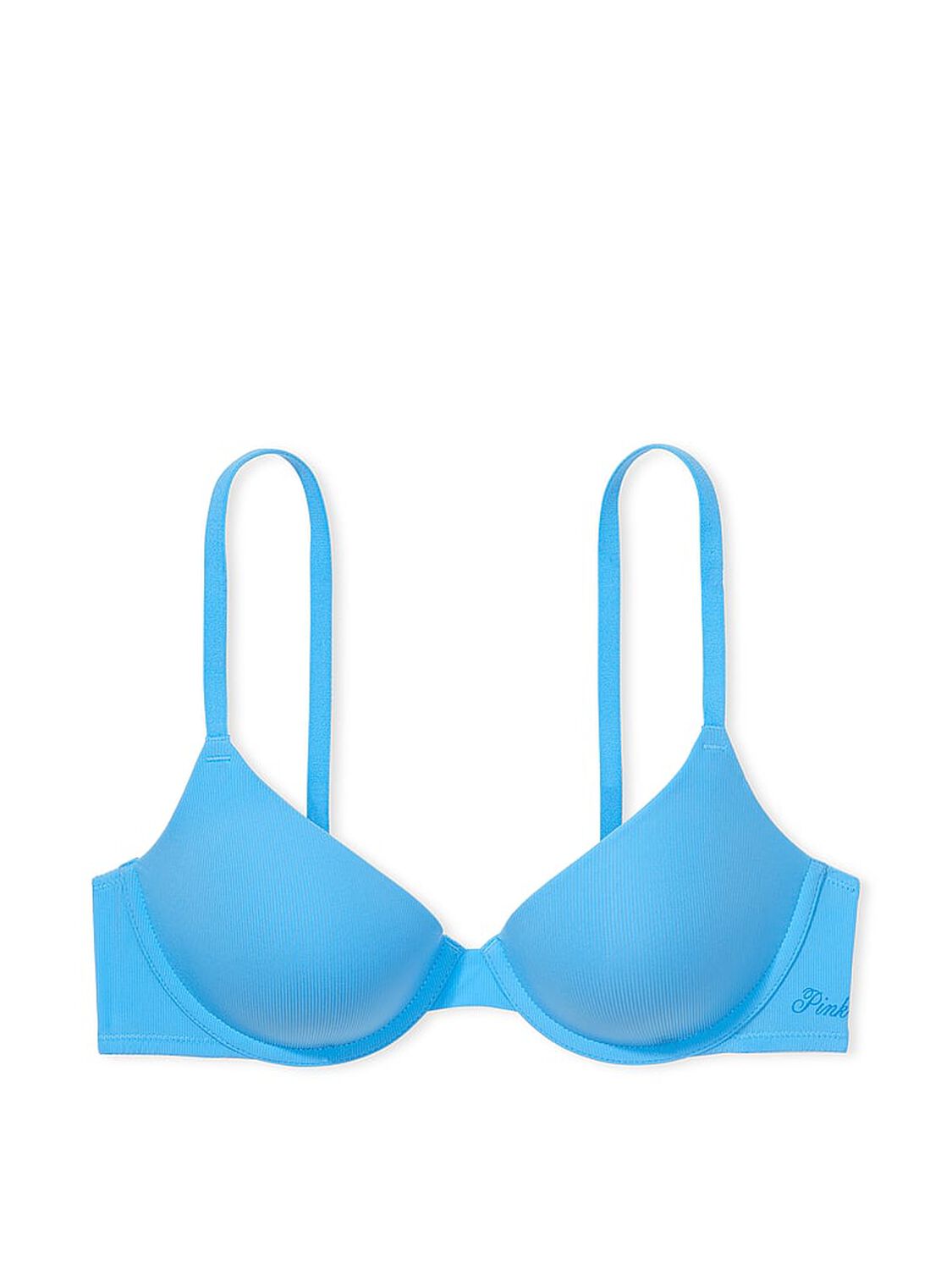 vs Pink Wear Everywhere Wear Everywhere Lightly Lined T-Shirt Bra Castaway Blue 3 of 4 