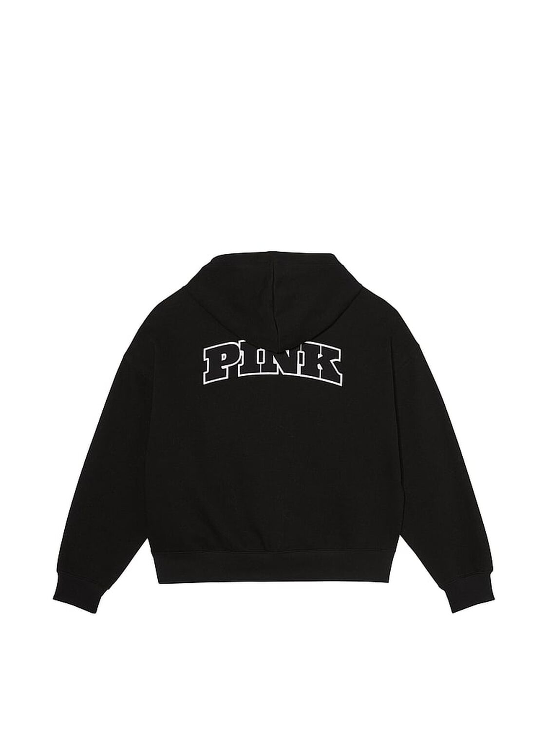 vs Pink Ivy Fleece Campus Full-Zip Hoodie Pure Black 4 of 4 