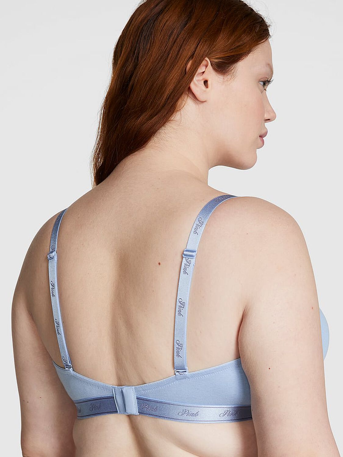 vs Pink Wear Everywhere Wear Everywhere T-Shirt Lightly Lined Bra Harbor Blue 2 of 3 