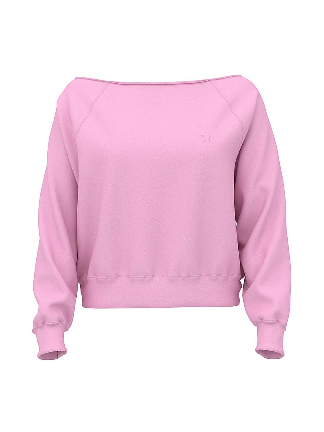 vs Pink Ivy Fleece Off-The-Shoulder Sweatshirt Pink Lollipop Dip Dye 3 of 3 