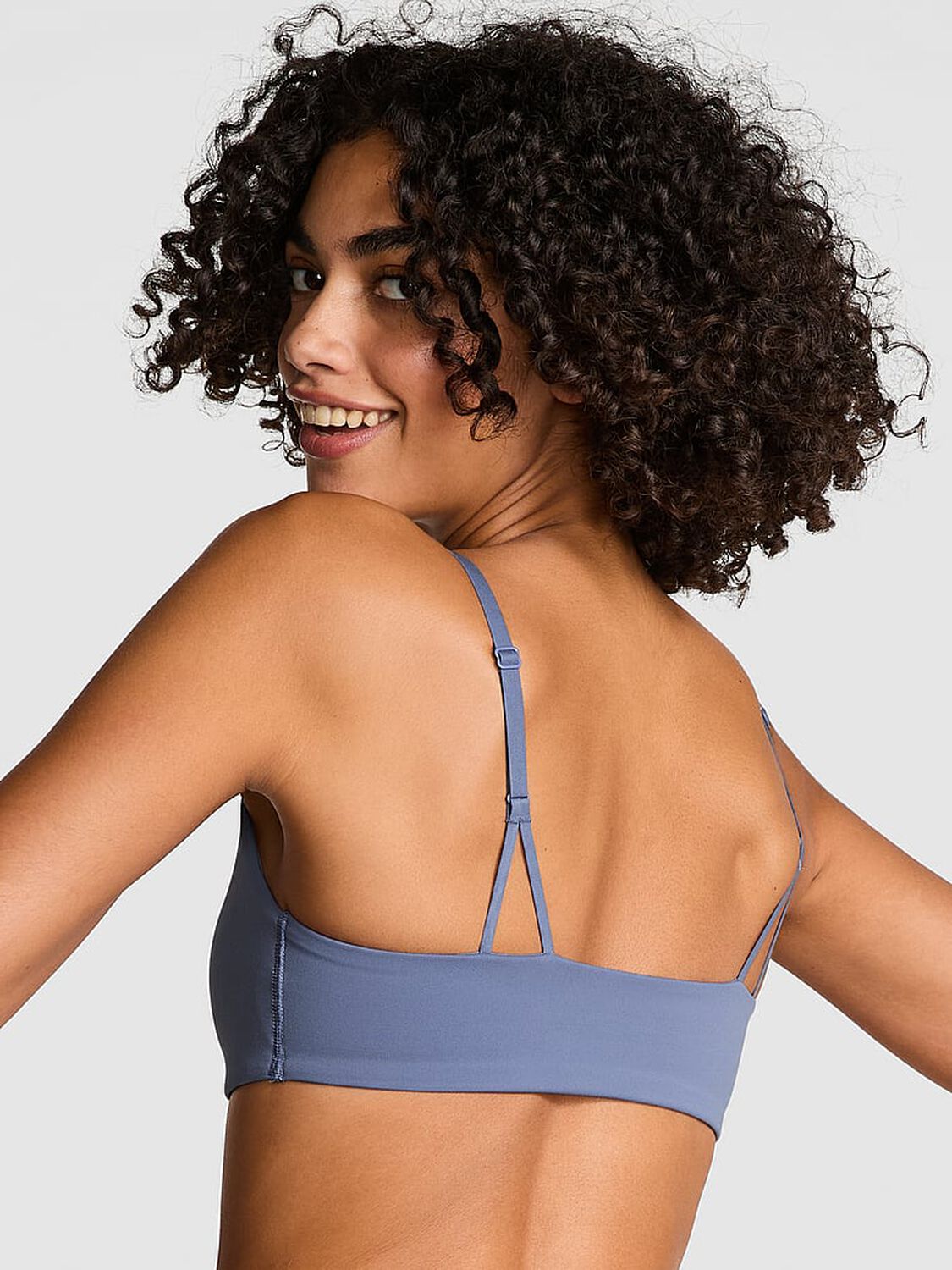 vs Pink Relay Square-Neck Sports Bra Dusty Iris 1 of 3 