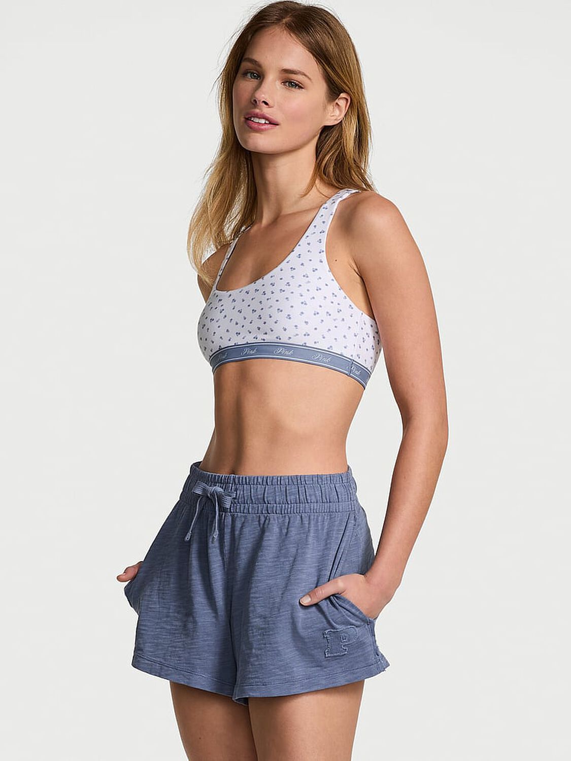 vs Pink Lightweight Lounge Shorts Dusty Iris 1 of 2 