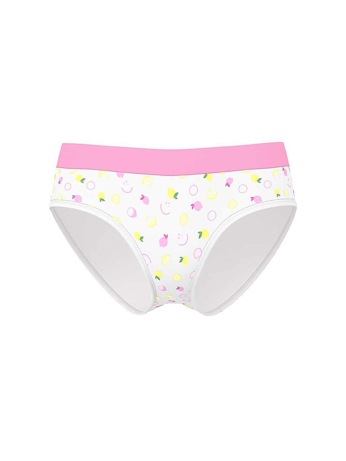 vs Pink Logo Cotton Hiphugger Panty White Lemon Print 3 of 4 