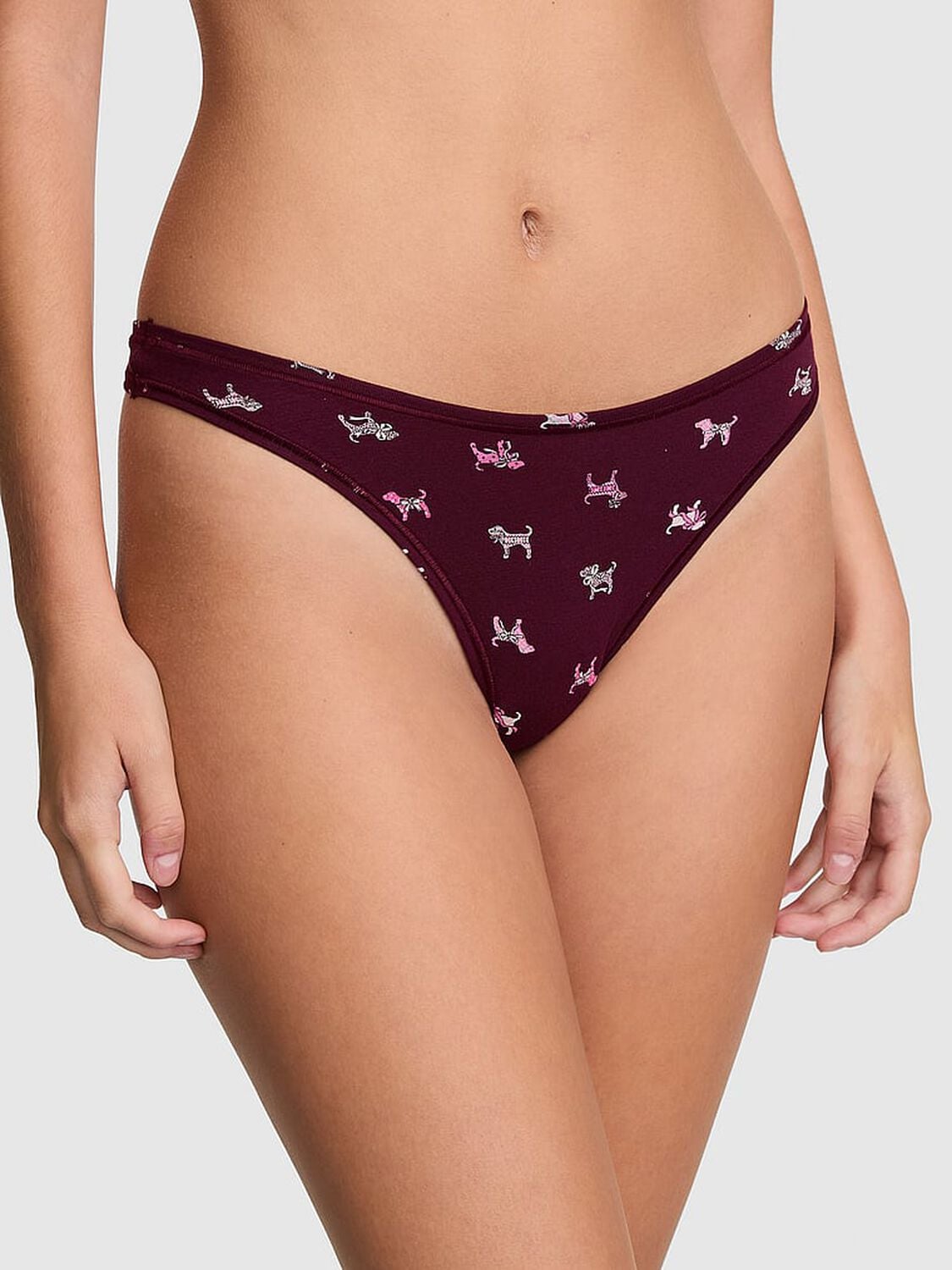 vs Pink Cotton Cheeky Panty 1 of 2 