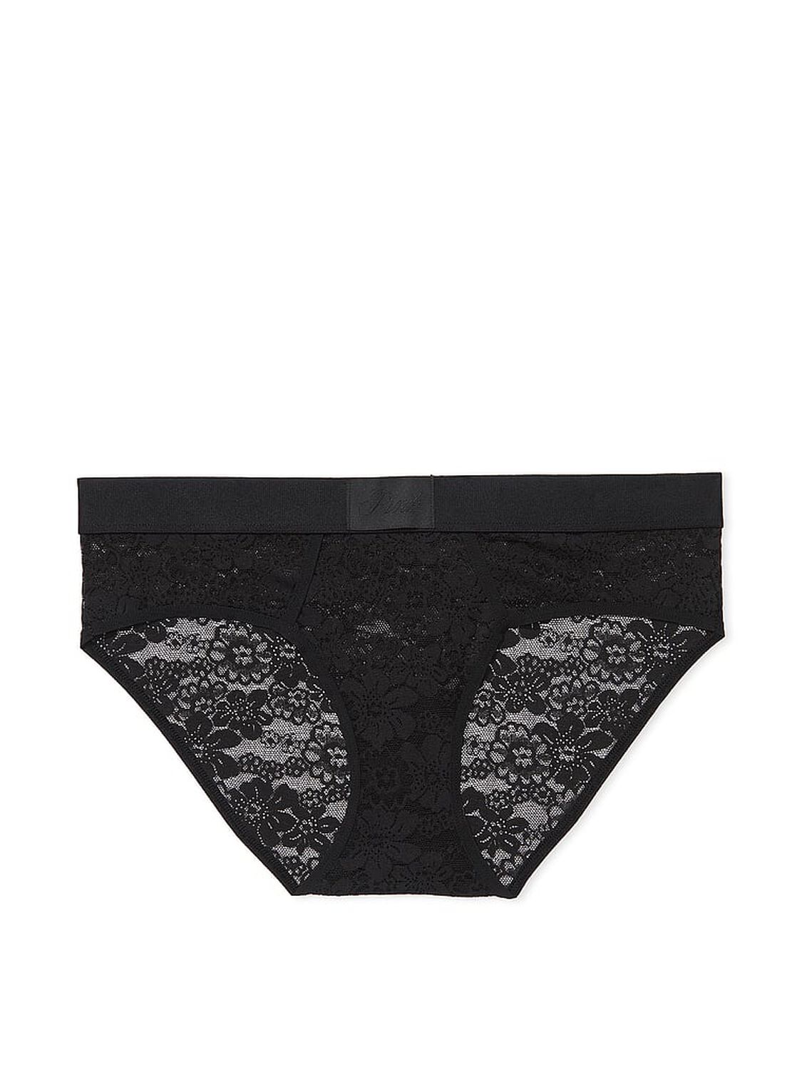 vs Pink Wink Logo Hiphugger Panty Pure Black 3 of 3 
