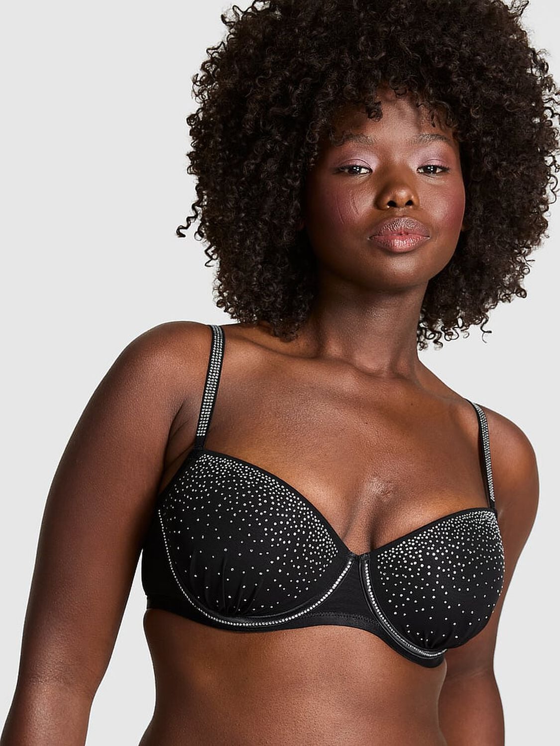 pink Pink Wink Wink Lightly Lined Balconette Bra Limited Edition Black 1 of 3 