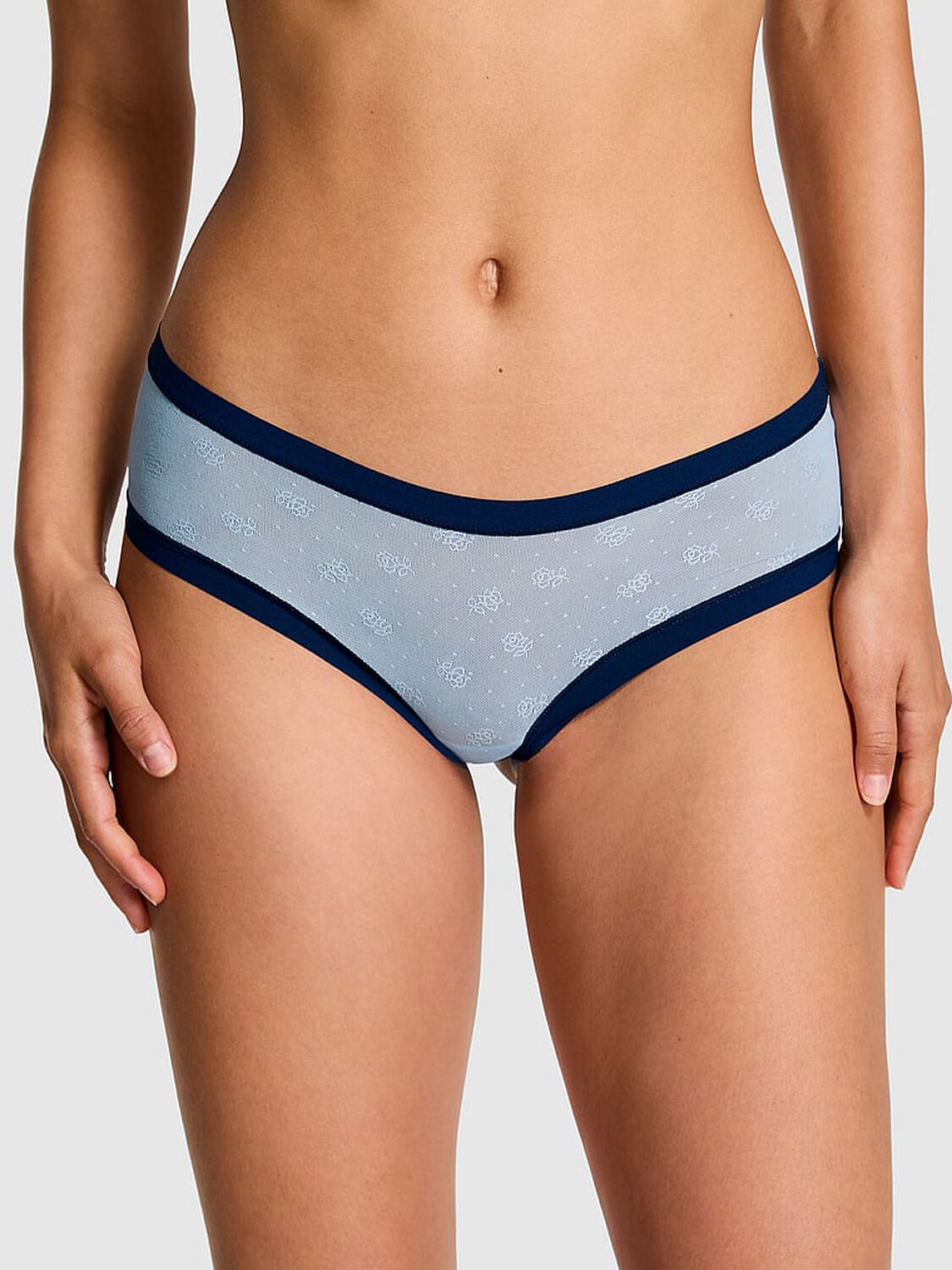 vs Pink No-Show Cheeky Panty Icy Blue 1 of 3 