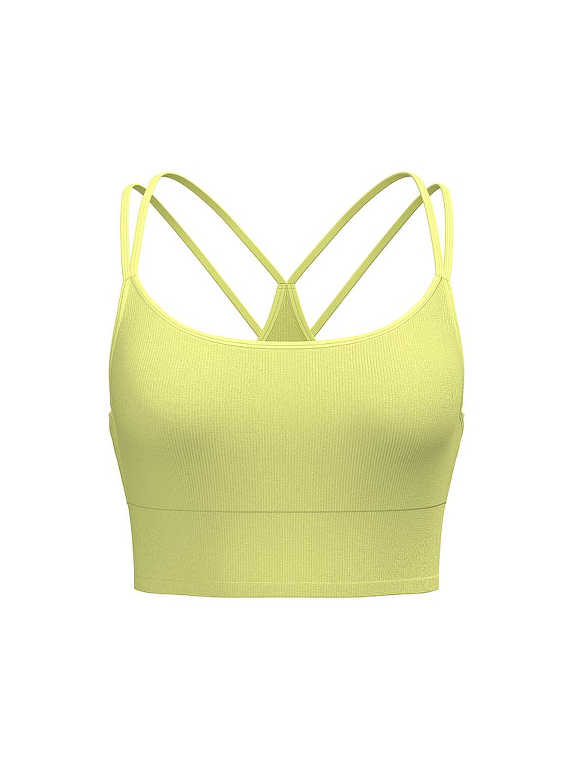 vs Pink Soft Seamless Strappy Sports Bra Lime Citron 3 of 3 