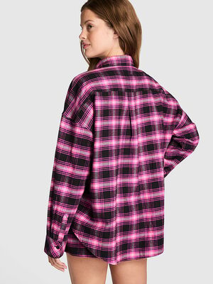 100% Cotton Favorite Flannel Button-Down Sleepshirt