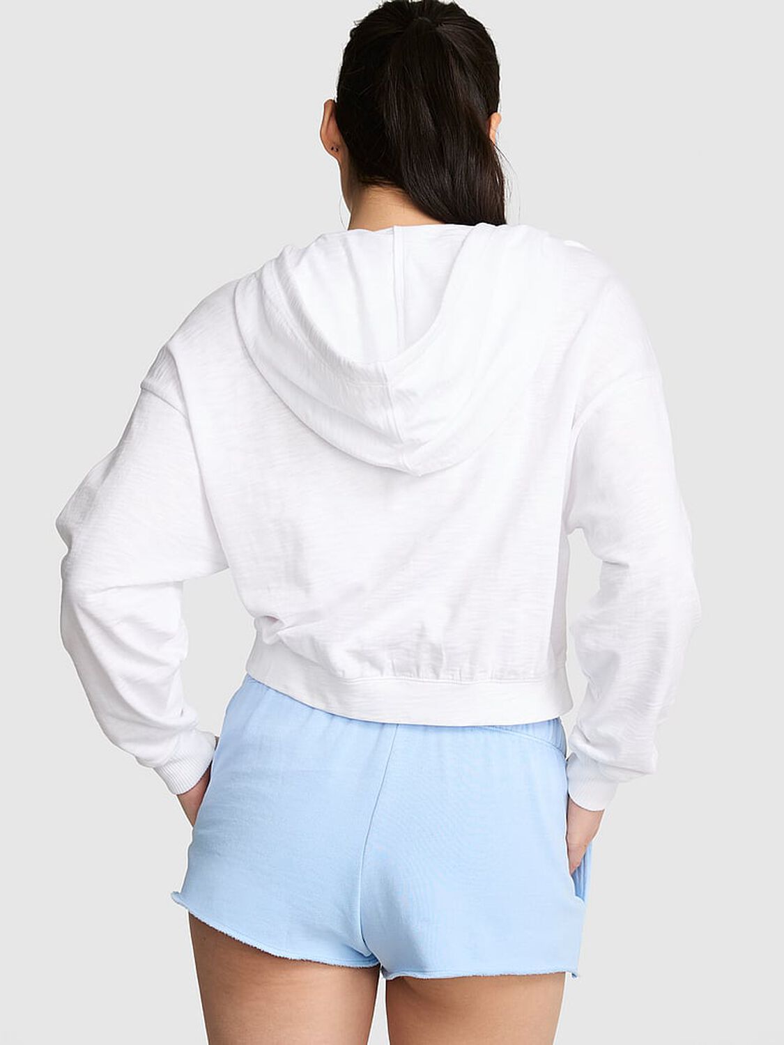 vs Pink Lightweight Lounge Full-Zip Hoodie Vs White 2 of 2 