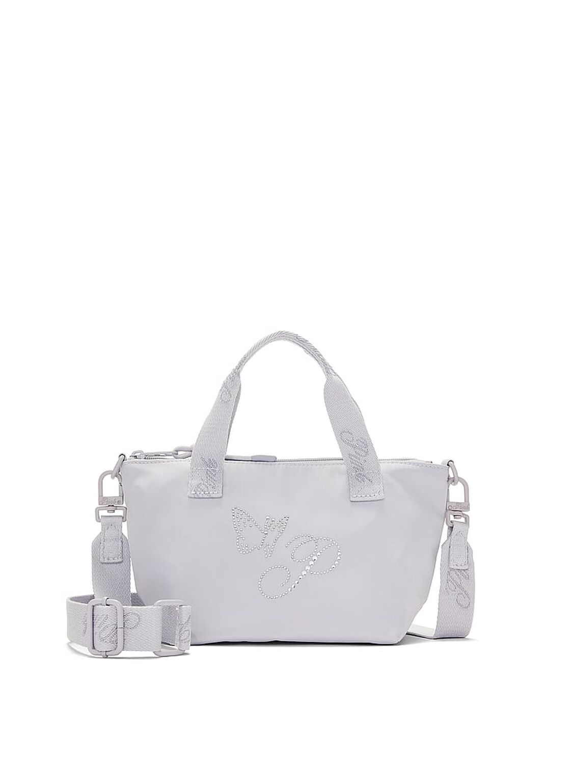 vs Pink Mini Crossbody Nylon Tote Bag Dusty Lilac Diamant&eacute; Butterfly 1 of 4 